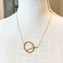 Gold Q Large Initial Letter Necklace