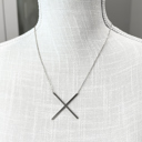 Silver X Large Initial Letter Necklace