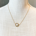Gold Q Mini Initial Letter Necklace