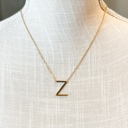 Gold Z Mini Initial Letter Necklace