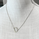 Silver D Mini Initial Letter Necklace