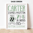  Birth Stats Art Print | 10 Colors | 8x10| Personalized Gift | Free Shipping