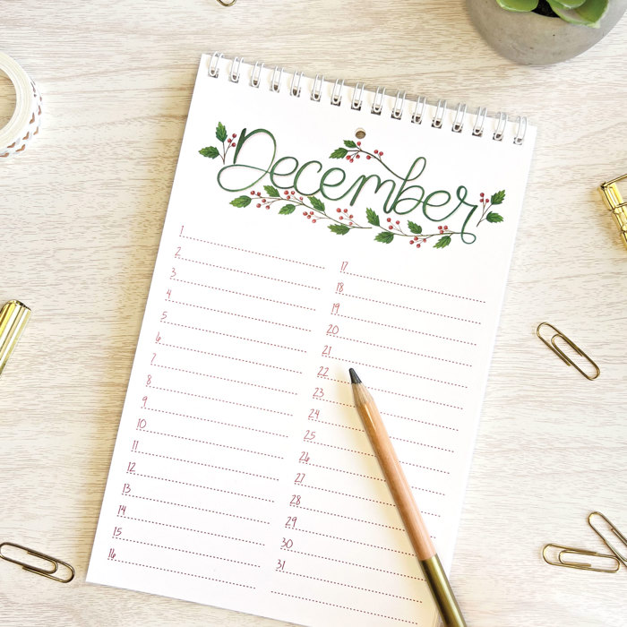 Watercolor Perpetual Calendar | Birth Month Flower Illustrations | Floral Birthday Calendar | Free Shipping