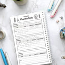 Travel Planner | Travel Journal | Vacation Planner, Hand-Drawn 21 Day Organizer | Free Shipping