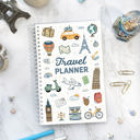  Travel Planner | Travel Journal | Vacation Planner, Hand-Drawn 21 Day Organizer | Free Shipping