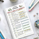  Travel Planner | Travel Journal | Vacation Planner, Hand-Drawn 21 Day Organizer | Free Shipping