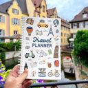  Travel Planner | Travel Journal | Vacation Planner, Hand-Drawn 21 Day Organizer | Free Shipping