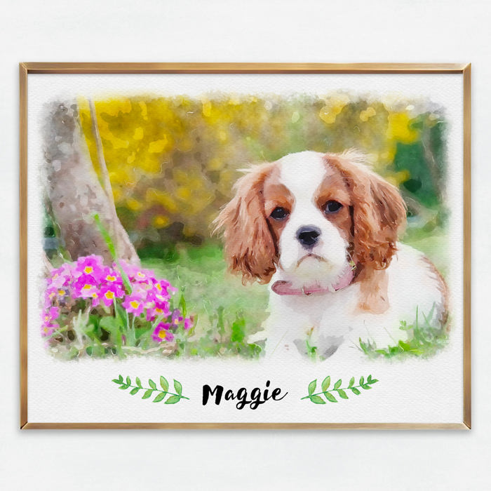 Digital Watercolor Pet Portrait | Art Print | Personalized Gift | 8x10| Free Shipping