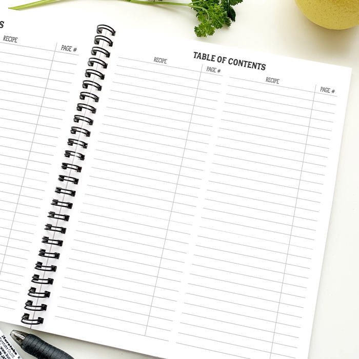 Recipe Journal | Watercolor Lemons Blank Cookbook | Recipe Notebook