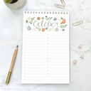  Watercolor Perpetual Calendar | Botanical Birthday Calendar | Hand Painted Illustrations  | Free Shipping