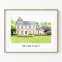  Digital Watercolor House Portrait | Art Print | Custom Home Portrait | Personalized Gift | Free Shipping