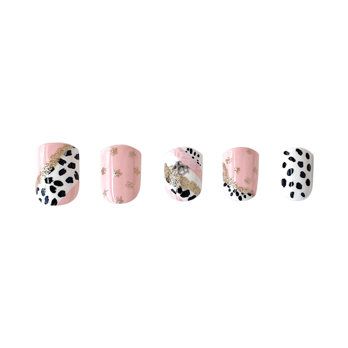 24 pcs Born to Shine Press On Nails Short Square