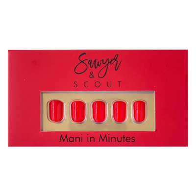 24 pcs Caught Red Handed Press On Nails Short Square