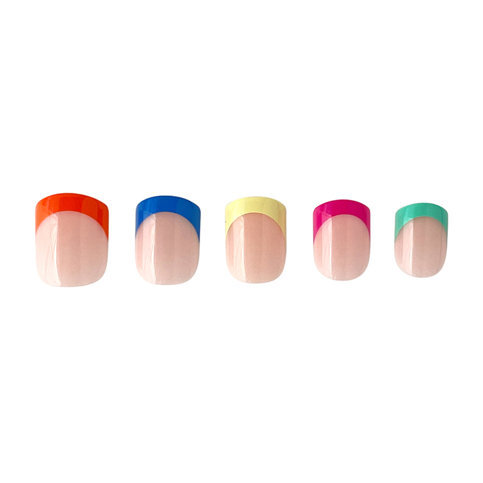 24 pcs End Game Press On Nails short square