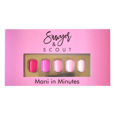 24 pcs On Wednesdays We Wear Pink Press On Nails short square