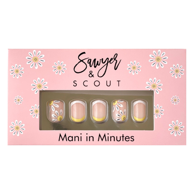 24 pcs Petal to the Metal Press On Nails short square