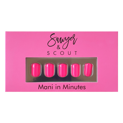 24 pcs Some Like it Hot Pink Press On Nails short square
