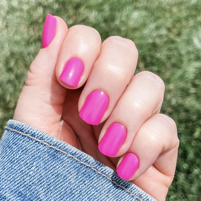 24 pcs Some Like it Hot Pink Press On Nails short square