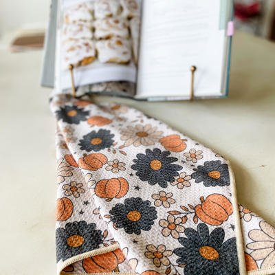 Fall Floral Waffle Hand Towel