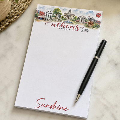 College Town Notepad | Southern College Town Inspired Stationery | Game Day Desk Pad | Personalized Gift for Students & Alumni