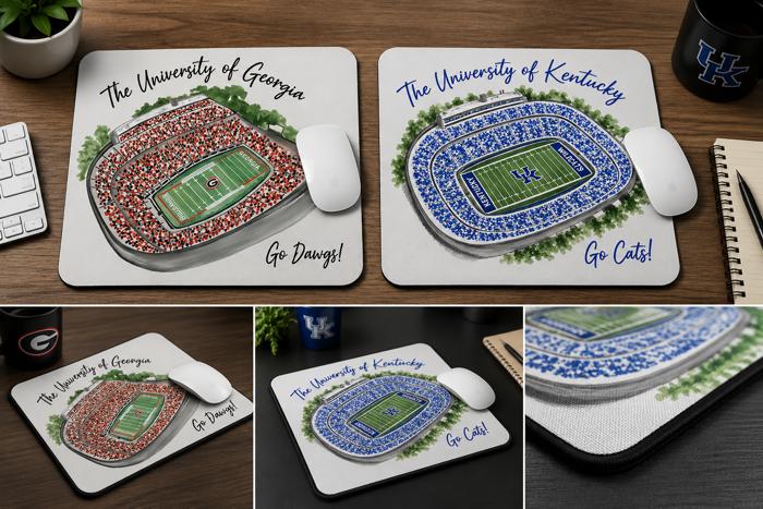 College Inspired Mouse Pad | Southern College Town Inspired | Game Day Desk Mouse Pad | Personalized Gift for Students & Alumni