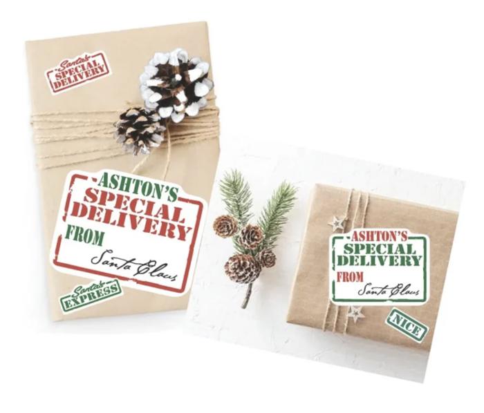 Personalized Christmas Stickers | Santa | North pole 