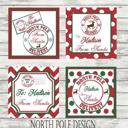  Personalized Christmas Stickers | Santa | North pole 