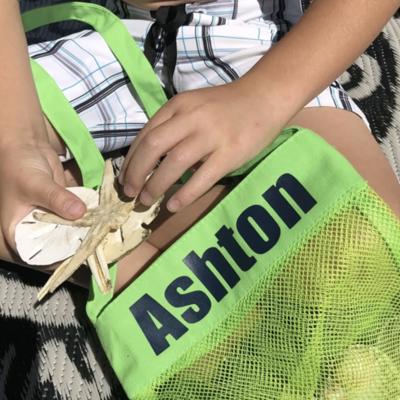 Personalized Beach Mesh Shell Bags