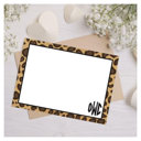  Personalized Note Cards | Set of 10 | Leopard Print Design