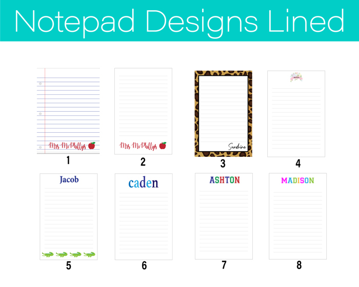 Personalized Note Pads