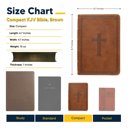  Custom KJV Brown Compact Size Personalized Holy Bible Large Print 