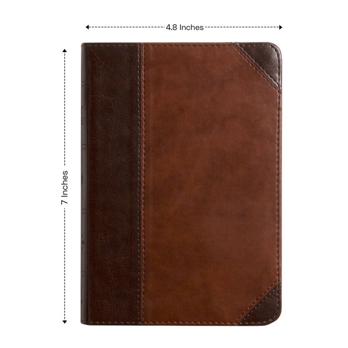 Custom ESV Dark Brown Compact Size Personalized Holy Bible Medium Print