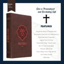  Custom KJV Brown Standard Kids Personalized Holy Bible Large Print  | Lion