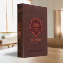  Custom KJV Brown Standard Kids Personalized Holy Bible Large Print  | Lion
