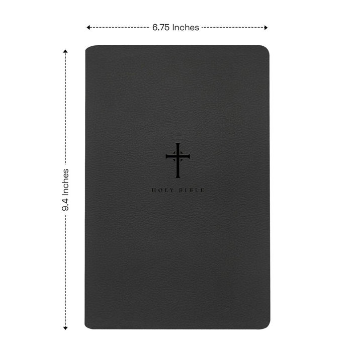 Custom NLT Black Standard Size Thinline Personalized Holy Bible Large Print