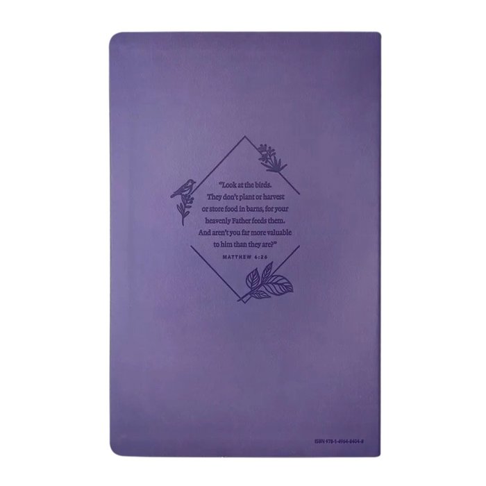 Custom NLT Lavender Standard Size Thinline Personalized Holy Bible Large Print