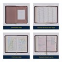  Custom KJV Walnut Brown Standard Size Deluxe Personalized Holy Bible Medium Print
