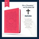  Custom NLT Pink Standard Size Personalized Holy Bible Medium Print | Vine