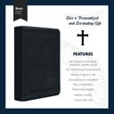  Custom NLT Black Standard Size TruTone Personalized Holy Bible Small Print