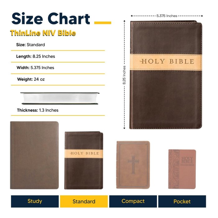 Custom NLT Brown Tan Standard Size Personalized Holy Bible Small Print