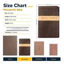  Custom NLT Brown Tan Standard Size Personalized Holy Bible Small Print