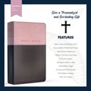  Custom NLT Pink-Brown Standard Size Personalized Holy Bible Small Print