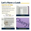  Custom NLT Dark Purple Standard Size Personalized Holy Bible Small Print | Petal