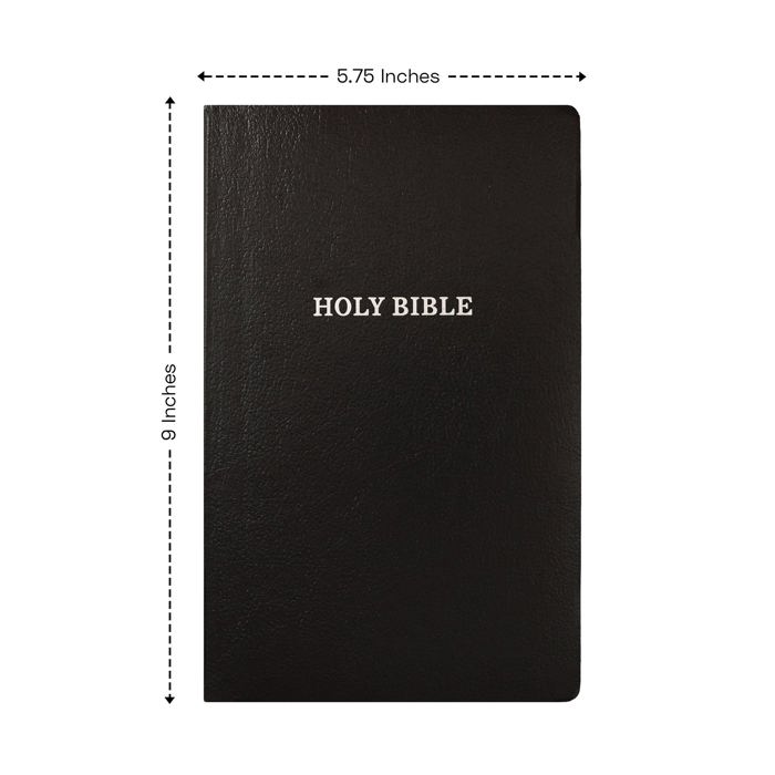 Custom KJV Black Standard Size Personalized Holy Bible Small Print