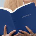  Custom KJV Blue Standard Size Personalized Holy Bible Small Print