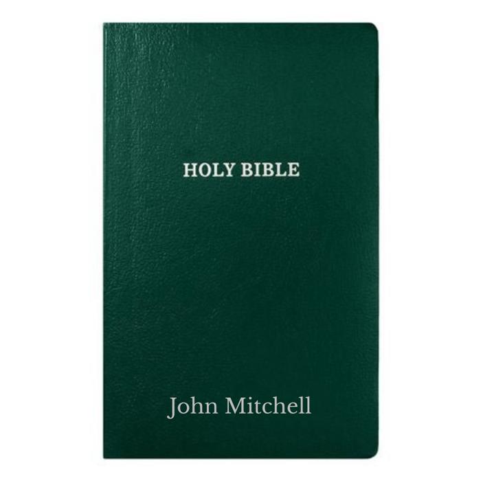 Custom KJV Green Standard Size Personalized Holy Bible Small Print