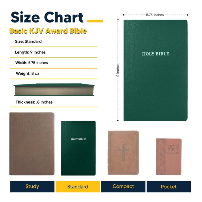 Custom KJV Green Standard Size Personalized Holy Bible Small Print