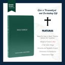  Custom KJV Green Standard Size Personalized Holy Bible Small Print