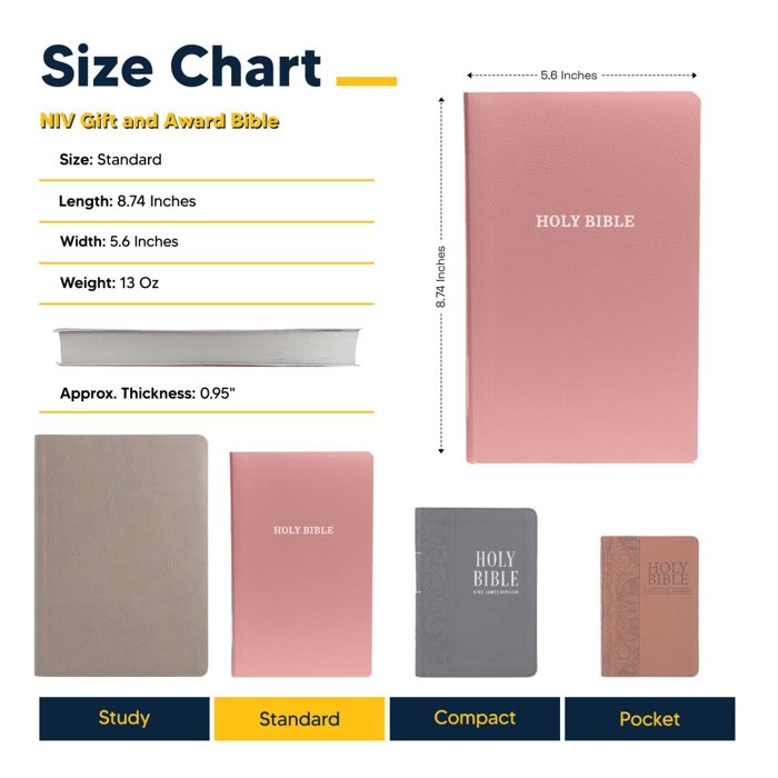 Custom KJV Pink Standard Size Personalized Holy Bible Small Print