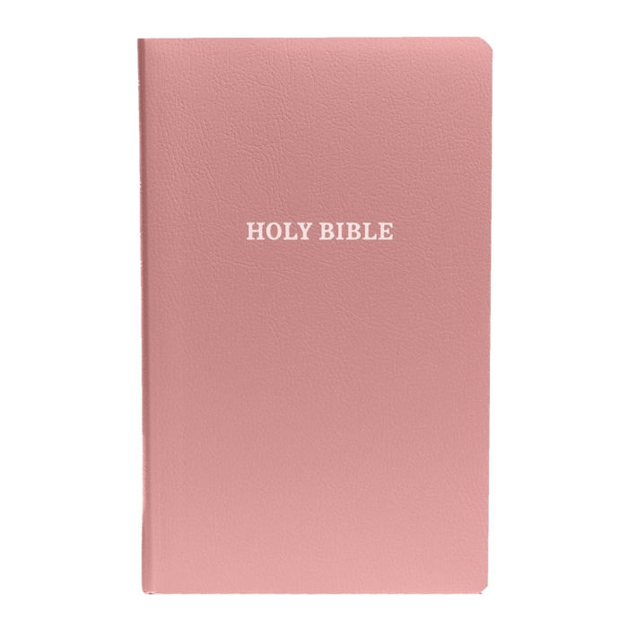 Custom KJV Pink Standard Size Personalized Holy Bible Small Print